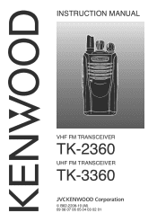 Kenwood TK-2360 Operation Manual 1