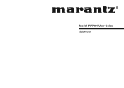 Marantz SW7001 User Guide