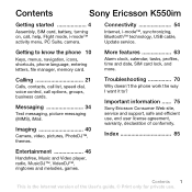 Sony Ericsson K550im User Guide
