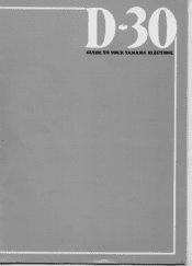 Yamaha D-30 Owner's Manual (image)