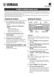 Yamaha N-803D R-N803/N-803D Firmware Update Installation Manual