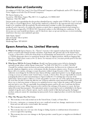 Epson WorkForce Pro WF-M5299 Notices and Warranty