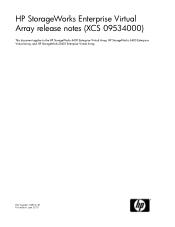 HP StorageWorks EVA4400 HP StorageWorks Enterprise Virtual Array release notes (XCS 09534000) (5697-0167, June 2010)