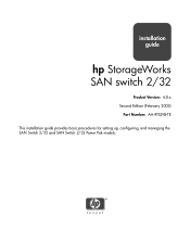 HP StorageWorks 2/32 SAN switch 2/32 version 4.0.x installation guide