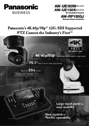 Panasonic AW-RP150GJ AW-RP150 Controller AW-UE150 PRO PTZ Camera Brochure