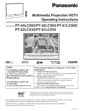 Panasonic PT-52LCX65 Multi Media Display