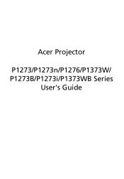 Acer P1273 User Manual