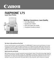 Canon FAXPHONE L75 FAXPHONE_L75_spec.pdf