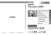 Canon PowerShot A560 PowerShot A560 Camera User Guide Advanced