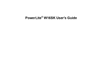 Epson PowerLite W16SK User's Guide