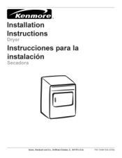 Kenmore 8804 Installation Instructions