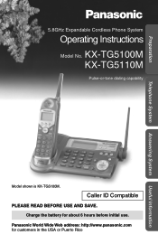 Panasonic KX-TG5110M 5.8ghz Phone W/tam