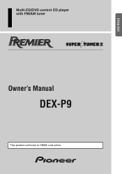 Pioneer DEX-P9 Owner's Manual