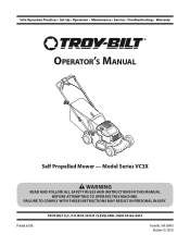 Troy-Bilt TB320 Operation Manual