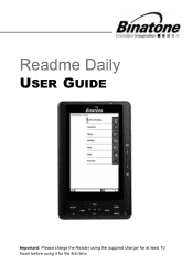 Binatone ReadMe Daily User Manual