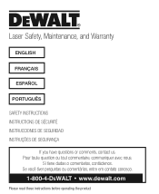Dewalt DW088LR Instruction Manual - safety