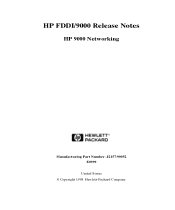 HP FDDI 9000 HP FDDI/9000 Release Notes