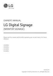 LG 49UM3DG-B Owners Manual