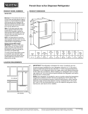 Maytag MFI2570FEZ Dimension Guide