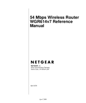 Netgear WGR614 WGR614v7 Reference Manual
