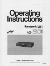 Panasonic AG2560 AG2560 User Guide