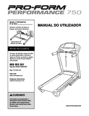 ProForm Performance 750 Treadmill Portuguese Manual