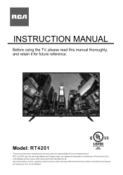 RCA RT4201 English Manual