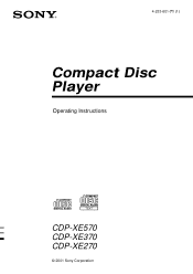 Sony CDP-XE370 Operating Instructions