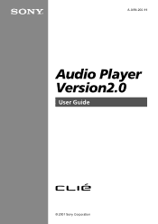 Sony PEG-N710C Audio Player v2.0 User Guide