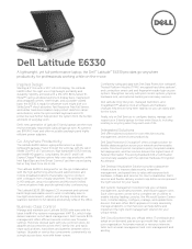 Dell Latitude E6330 Specifications