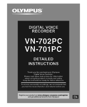 Olympus VN-701PC VN-701PC Detailed Instructions (English)