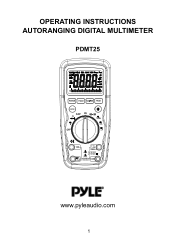 Pyle PDMT25 PDMT25 Manual 1