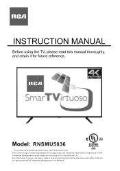 RCA RNSMU5836 English Manual