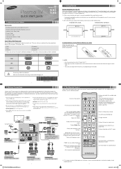 Samsung PN60E530A3F Quick Guide Easy Manual Ver.1.0 (English)