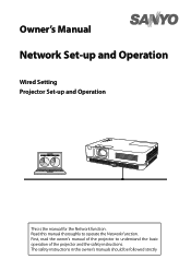 Sanyo PLC-XK3010 Owner's Manual Network