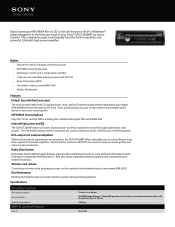 Sony CDXGT260MP Marketing Specifications