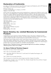 Epson WorkForce Pro WF-C5890 Notices and Warranty