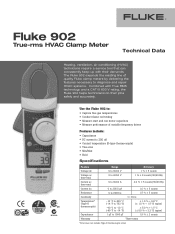 Fluke 902 Fluke 902 HVAC Clamp Meter Datasheet