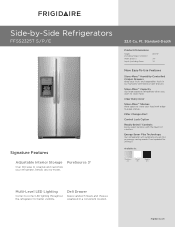 Frigidaire FFSS2325TP Product Specifications Sheet