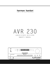 Harman Kardon AVR 230 Owners Manual