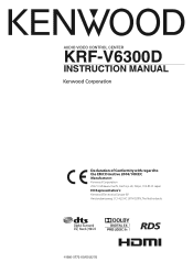 Kenwood KRF-V6300D User Manual