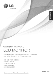 LG E2340T-PN Owners Manual