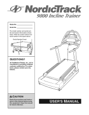 NordicTrack 9800 Treadmill English Manual