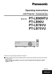 Panasonic PT-LB90NTU Lcd Projector