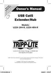 Tripp Lite U224-4R4-R Owner's Manual for U224-1R4-R /U224-4R4-R Extender Hub 932836 (Multi-language)