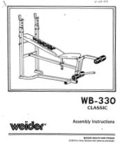 Weider 330 Classic Bench English Manual