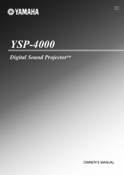 Yamaha YSP-4000SL Owners Manual