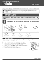 Brother International DCP-395CN Quick Setup Guide (Español) - English