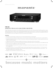 Marantz NR1200 Product Information Sheet