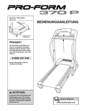 ProForm 370p Treadmill German Manual